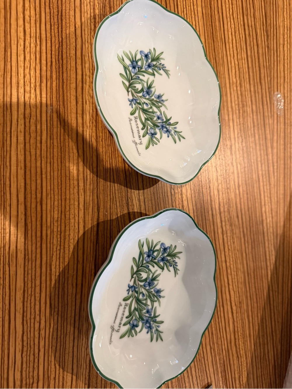 Royal Worcester Herbs candy or condiment dishes. Set of 2.